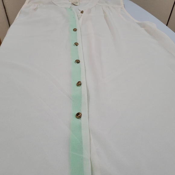 Pretty Good Button down sleeveless top - Picture 8 of 12